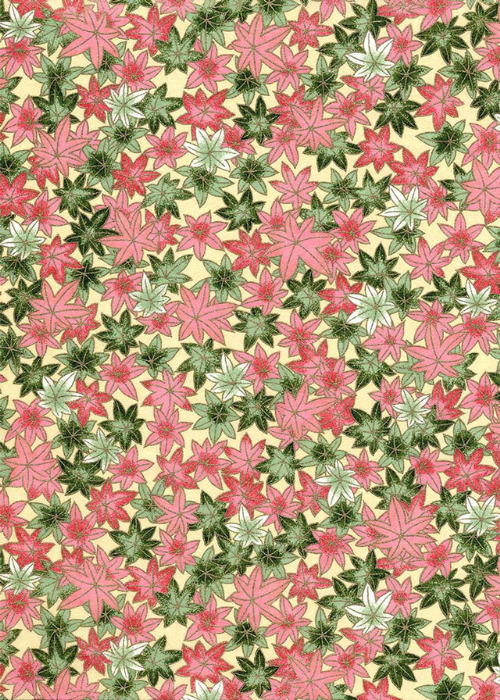 Chiyogami Ivy Pink and Green